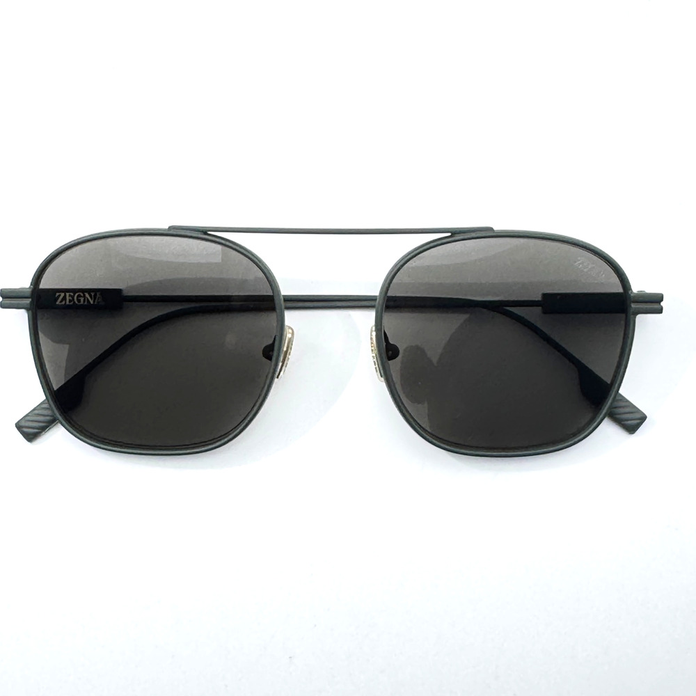 Ermenegildo Zegna Sunglasses EZ0290 97D Green Frame Gray Polarized Lens 53mm New